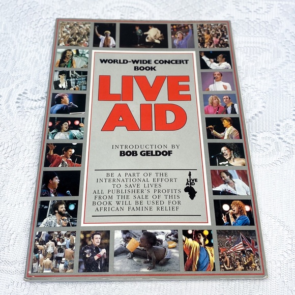 Official Live Aid Book Bob Geldof 1985 Concert Book 80s Artists Queen Santana - Picture 9 of 11